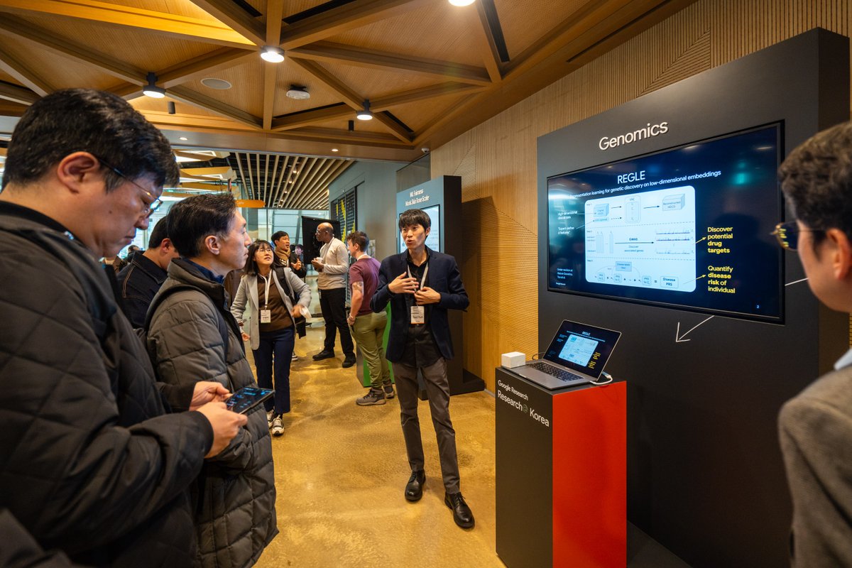 The demos from Research@Korea also showcased Google Researchers’ work across important topics like ML fairness, Genomics, Materials Science, Generative AI in Search, and Quantum. Dive deeper into the work of our researchers here →  goo.gle/48Wi2e9