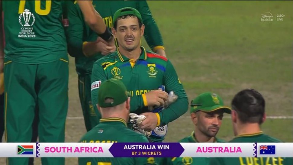 Muhammad_Asd_'s tweet image. Quinton de Kock has played the last ODI match of his career today 💔 #AUSvsSA #CWC2023INDIA #CWC23semifinal