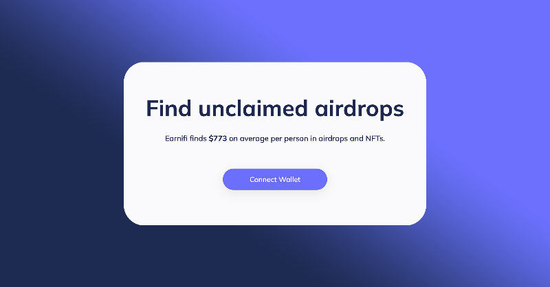 xReitek's tweet photo. Earni makes it easy for you to claim any unclaimed airdrops by scanning your wallet across multiple chains. 

 🌐 Check if you missed anything. #EARN
 👉 https://t.co/9n98c0vfDM https://t.co/vE3LVankQ7