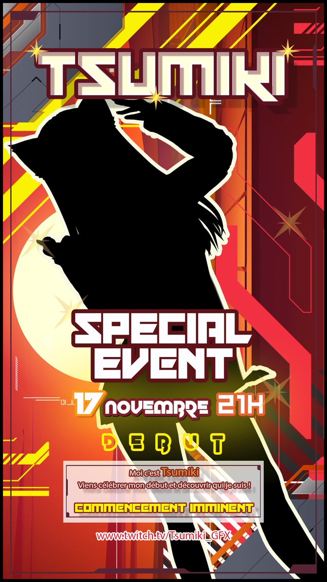 🎆Hoyyyy !! 🎉
Bienvenue, venez découvrir la princesse du royaume d'Ihlemia, en Direct ! 🎆
Je vous annonce mon début pour ce Vendredi 17 Novembre à 21h, sur ma chaine Twitch ! 🎊
twitch.tv/tsumiki_gfx

Merci <a href="/Twiinkii_/">˙⋆✮˖Twiinkii˖𑣲☾⋆˙⟡</a> pour le flyer ❤
#vtuber #vtuberfr #debut