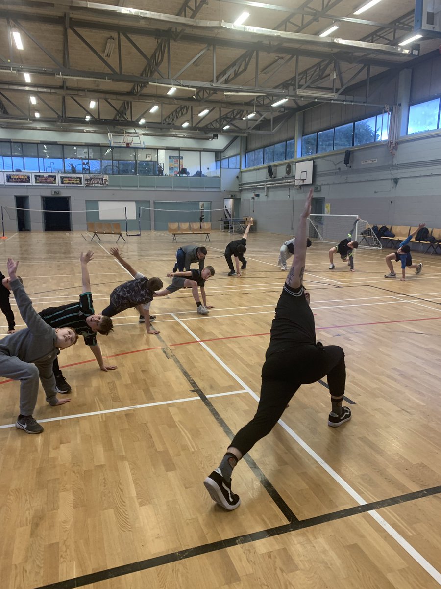 Mr_AOConnell's tweet photo. Good turn out for the first fitness club of the year with Mr. Brown putting the lads through their paces. Bigger things to come next week as we will have more members back after a great 6-1 win in under 15’s football today @moylepark 💪 https://t.co/3KVwShEHlY