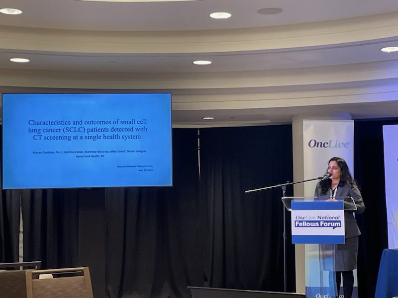 First oral presentation at the OncLive National Fellows Forum in Washington D.C. Thank you @ShirishGadgeel and @OncLive for this opportunity #SmallCellLungCancer #HFH #Oncologyfellows