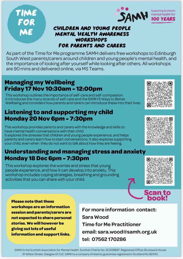 CEC_EPS's tweet image. Free parent &amp;amp; carer workshops from @SAMHtweets