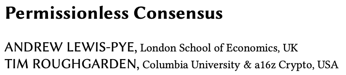 .@AndrewLewisPye and I have, for years, been iterating on mathematical models for the design and analysis of permissionless consensus protocols 👇