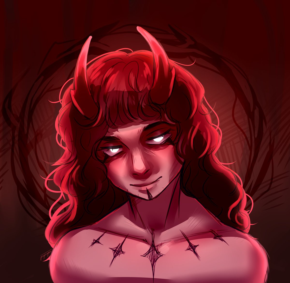 Demon Eddie Munson (DTIYS by @liliamakesart ) :3333
