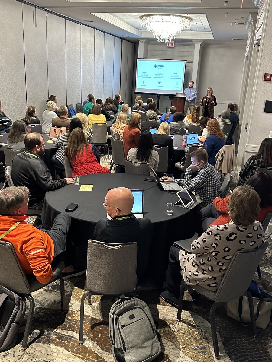 ksbanews's tweet photo. KSBA Policy consultants Ben Kinderis & Kim Barker-Burton presented during this week's Ky. Association of School Business Officials conference in Lexington. School Finance officers play a critical role in the operations of our public schools & we are proud to support them! #KASBO https://t.co/ysmAToout2