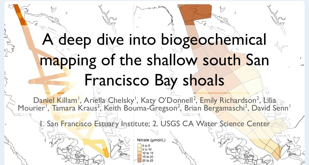 Polygons, pH, GPP, oh my! Come learn about high frequency biogeochemical mapping in SF Bay at my talk today, happening 10 am in E146! #CERF2023