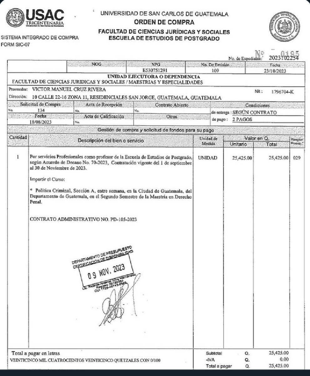 AlessandroMecc3's tweet photo. CUALQUIER orden fe captura dictada por Victor Cruz con relación a la USAC es ILEGAL puesto que tenía que inhibirse de conocer el caso por su relación con la institución https://t.co/oTiCn7rSBV