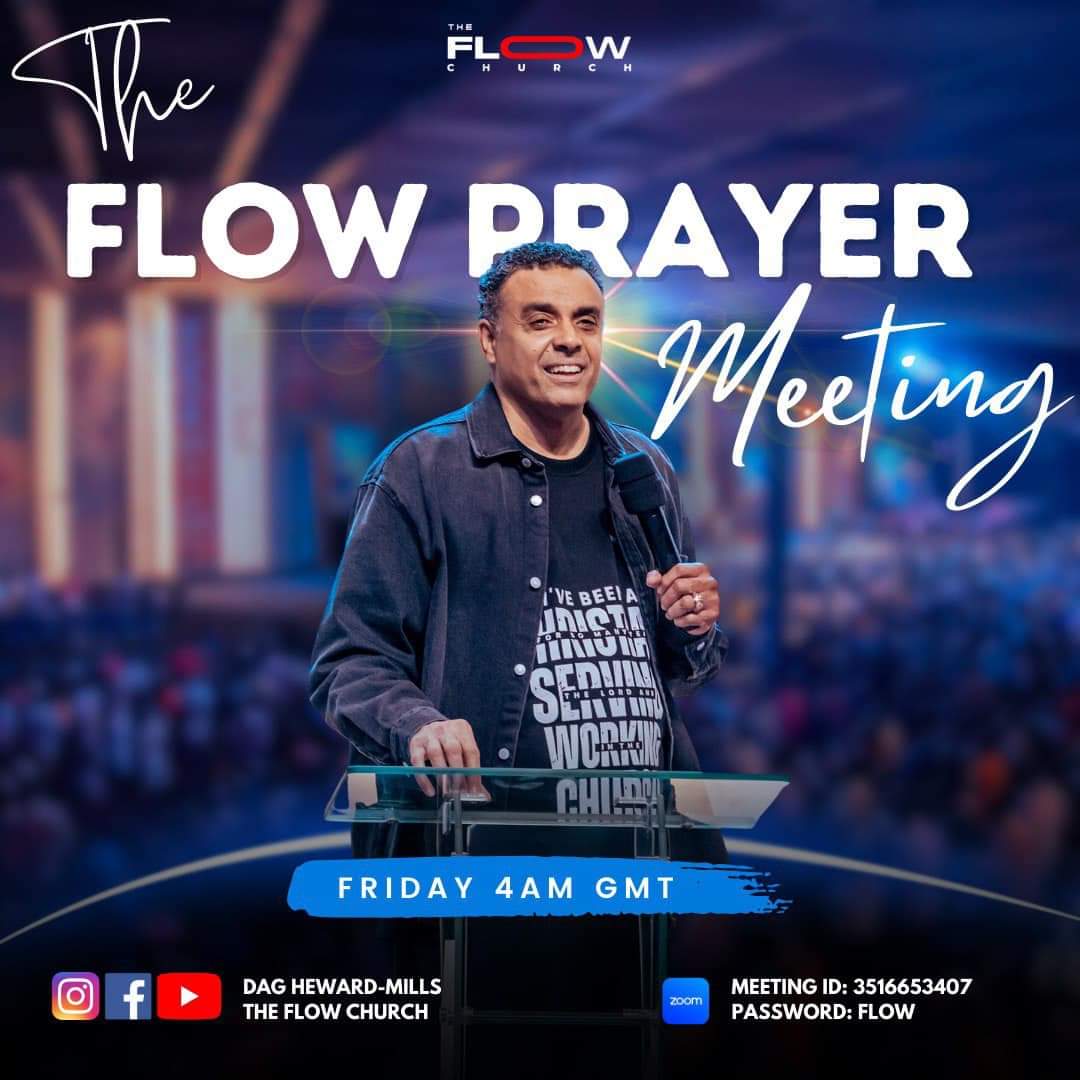 The Lord is intentional with what happens in your life! Make it your intention to join us this Friday at 4am GMT for another blessed time with the Lord!

#FlowWithMe #FlowPrayerMeeting #FlowChurch #daghmills