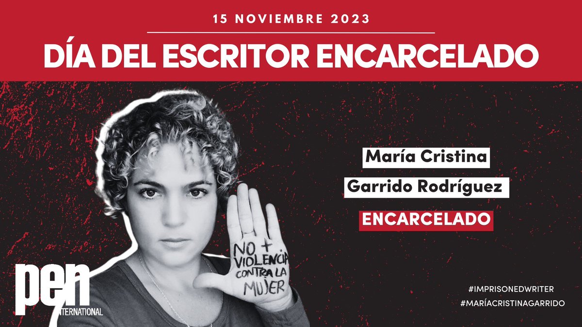 #MaríaCristinaGarrido salió a las calles el 11 de julio de 2021 para participar en las protestas masivas en #Cuba. Como represalia, fue condenada a 7 años de prisión. En el Día del #EscritorEncarcelado, actúa exigiendo su liberación: pen-international.org/our-campaigns/…