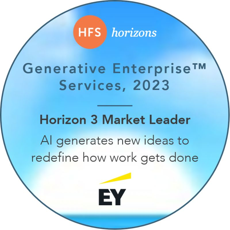 Excited to announce that <a href="/EYnews/">EY</a> has been named as a Horizon 3 Market Leader in the HFS Horizons: Generative Enterprise™ Services, 2023 report, underscoring our commitment to help clients build confidence with #AI tech: ey.com/en_gl/ai/platf… @HFS Research #GenAI