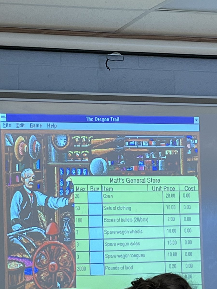 Timeless teaching and learning  strategies - activating prior knowledge and not dying of dysentery.  Loved being here and activating all my Oregon Trail skills and memories! Thanks for the invite <a href="/MsPettyTweets/">𝙼𝚊𝚛𝚒𝚜𝚜𝚊 𝙿𝚎𝚝𝚝𝚢 (she/her)</a>!!