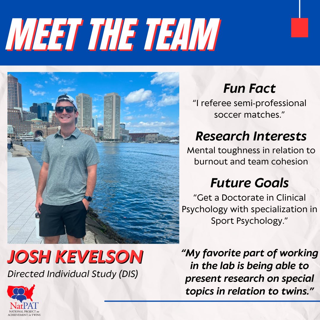 NatPATtwins's tweet photo. For this Meet the Team Thursday, meet one of our DIS students, Josh Kevelson! ⚽️👨‍🔬 https://t.co/JvihKqp4KI