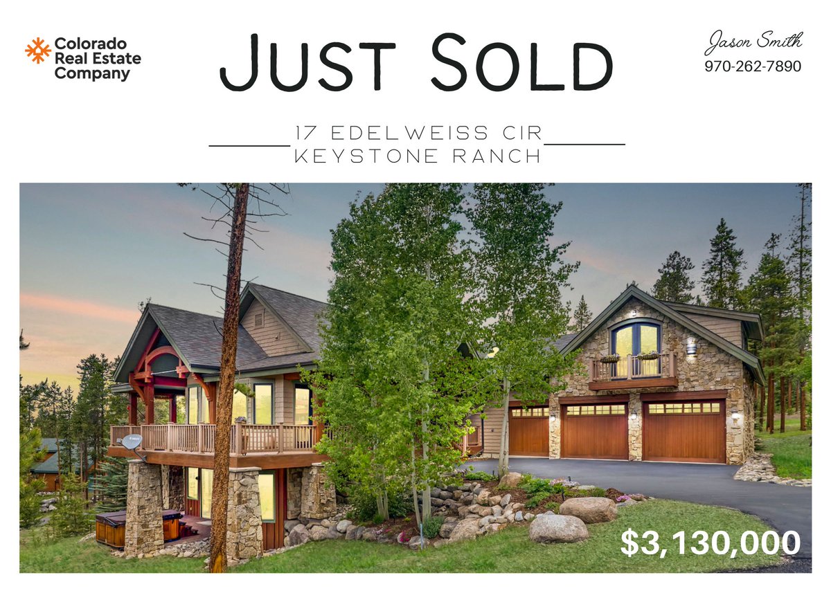 Congratulations Jason Smith on closing this beautiful home in Keystone Colorado. 👏👏🏡🗻 

#keystonecolorado #keystone #coloradolife #coloradorealestate #coloradorealty #coloradorealestateagent #realestateagent #luxury #luxuryhomes #luxuryrealestate #keystoneranch