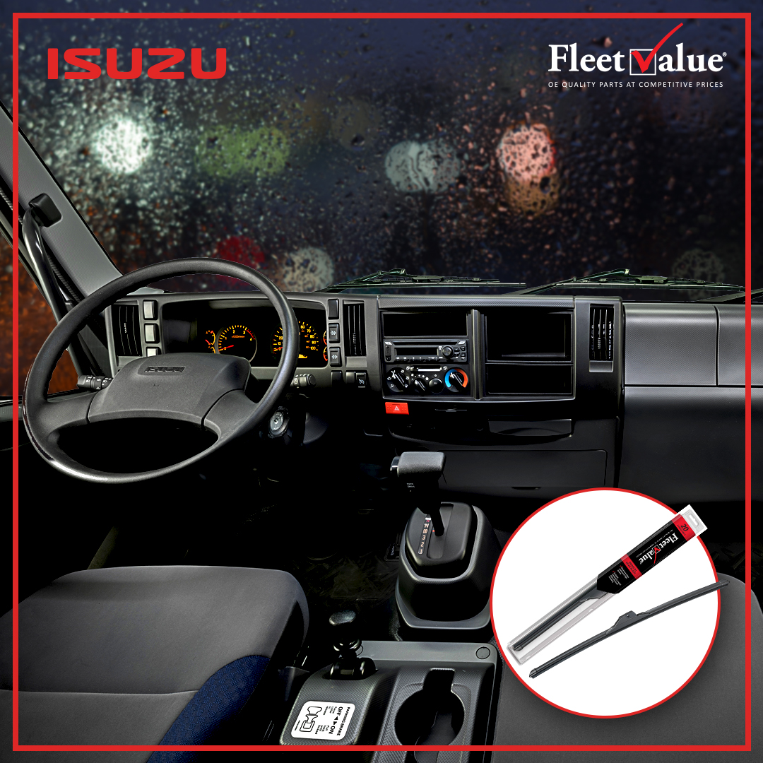 It's #internationalcheckyourwipersday, when was the last time you had your wipers checked or replaced? Winter is fast approaching, and proper wiper functionality is key. See your authorized Isuzu dealer for more information on FleetValue wiper blades. #FleetValue #isuzutrucks