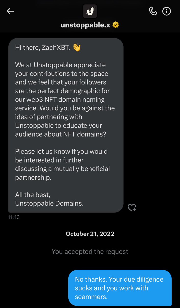 <a href="/unstoppableweb/">Unstoppable Domains</a> No one cares. I will continue to steer people away from ever touching UD. 

I advise everyone to do the same.