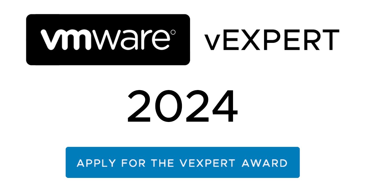vExpert 2024: Apply Now! Join our Mon &amp; Thurs Office Hours for guidance. Get one-on-one feedback to perfect your application before the deadline. Details in our blog: via.vmw.com/2024-apply-blog