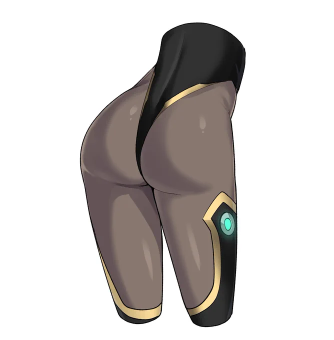 お尻も描いた 