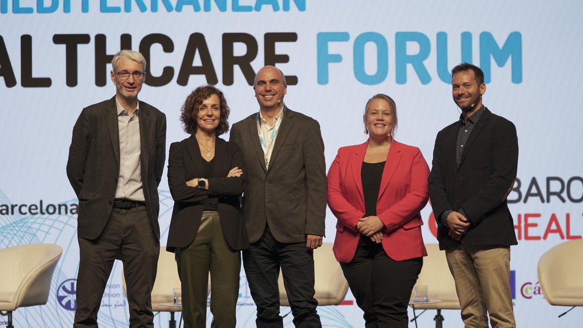 XavierLesauvage's tweet photo. Great panel with ⁦@ReigJofre⁩ ⁦@BCNHealthHub⁩ ⁦@DyCareSolutions⁩ ⁦@HospitalSantPau⁩ to discuss about #Helathcare challenges and how #innovation and #digital are part of the solution at #Medaweek | Organised by ⁦@CambraBCN⁩ ⁦@ascameorg⁩ https://t.co/m2mvNXaATL