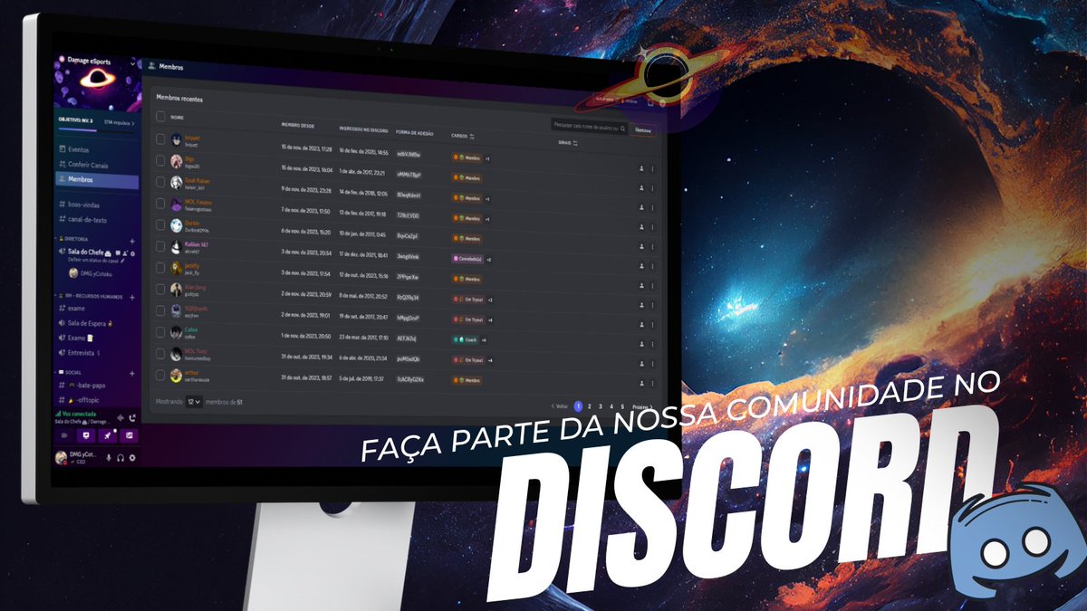 Seja parte da nossa comunidade vibrante no Discord! Junte-se a Damage eSports e mergulhe nesse universo incrível! 🎮✨#ComunidadeGamer #Discord #eSports