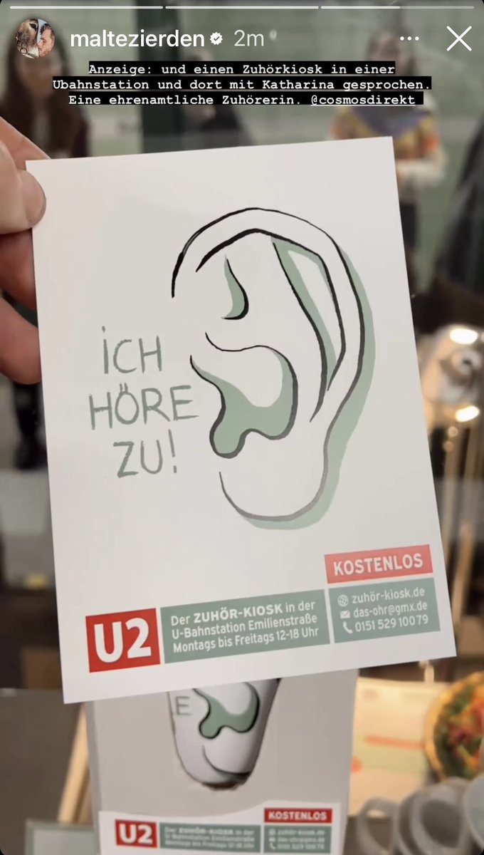 Hamburg hat einen Zuhör-Kiosk. Wie wunderbar ist diese Idee 🫶