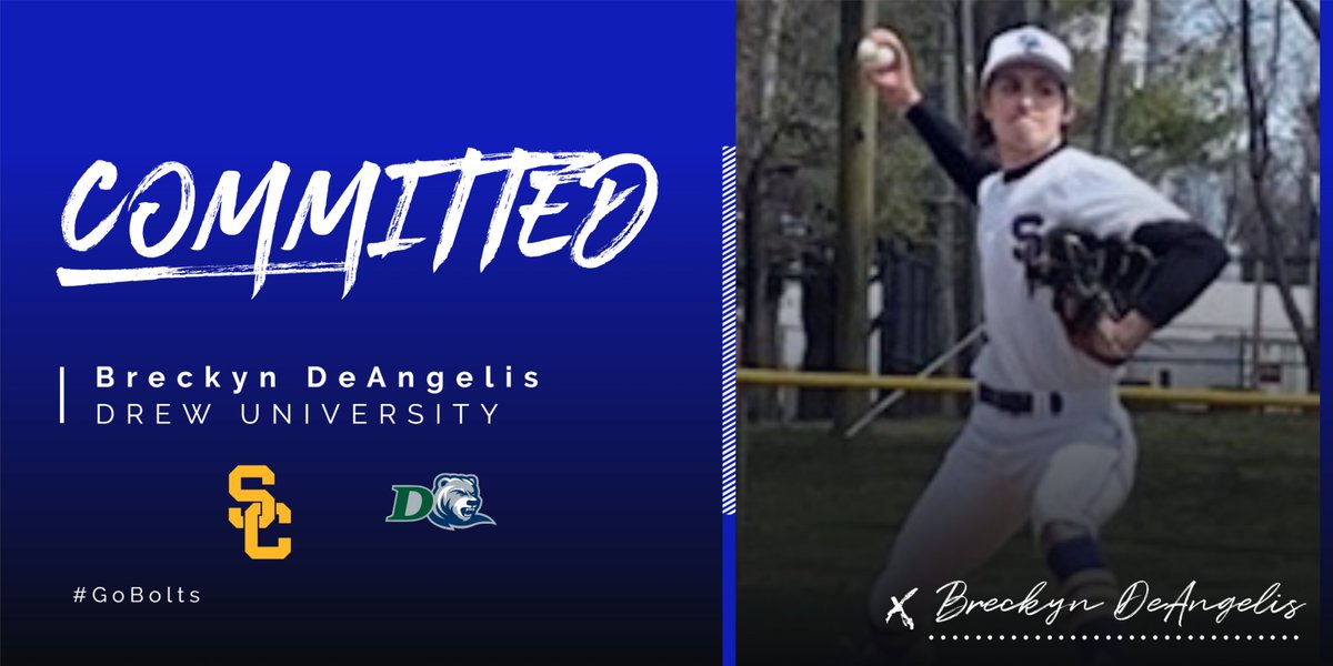 Senior captain Breckyn DeAngelis will continue his baseball and scholastic efforts at Drew University next year! Congrats Brex