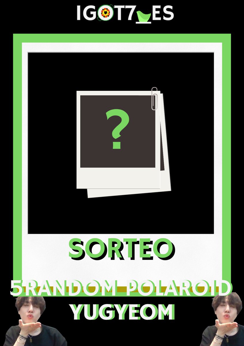 IGOT7_es's tweet photo. Con el cumple de Yugyeom, inauguramos la nueva dinámica de cumpleaños:

Un SORTEO de 5 Polaroids del miembro que esté de cumpleaños, para participar: 
 - rt a este post
- me gusta 
- Y seguir a la cuenta @IGOT7_es 

(El sorteo finalizara el día 24/11 a las 18:00) https://t.co/n952CxIGk5