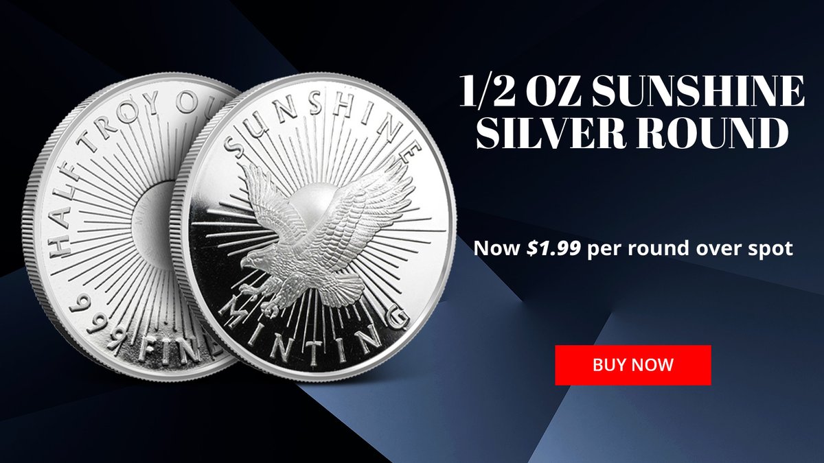 bullionmaxcom's tweet photo. 🎉Dive into dazzling discounts! Up to 38% off on American Gold Buffalo Coins, Asahi Silver Rounds, SilverTowne Prospector Silver Bars, and 1/2 oz Sunshine Silver Rounds. Don't miss the brilliance!💰

➡️https://t.co/BJp12WA90b https://t.co/W2bbZ2ZFdW