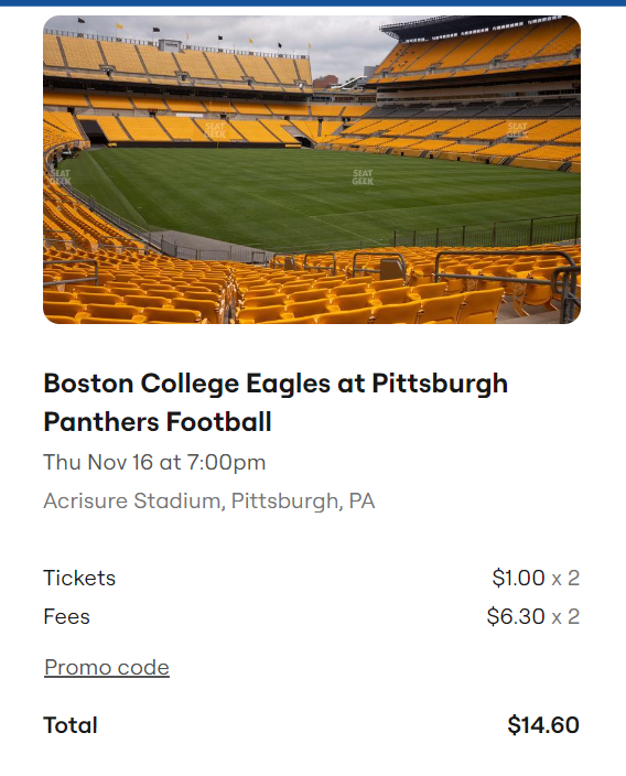 JonBreiner's tweet photo. @chadalmond10 @SeanManning_1 nope. $7.30/ticket after fees. skip the fries, get a Big Mac. 😂 https://t.co/VkRz10RP3i