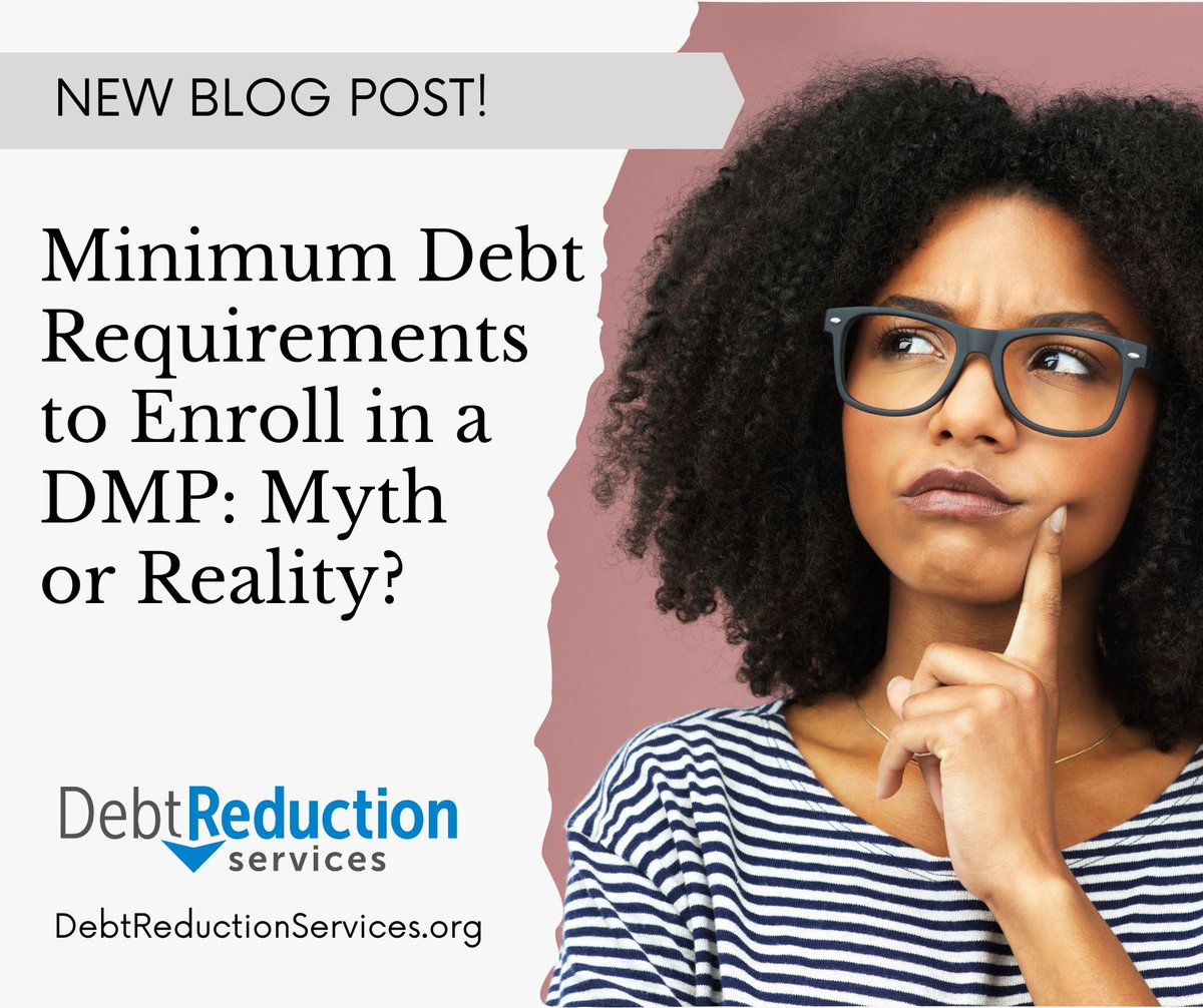 New Blog post on DebtReductionServices.org!

"Minimum Debt Requirements to Enroll in a DMP: Myth or Reality?"

Check it out here:

debtreductionservices.org/blog/minimum-d…

#debtconsolidation #debtrelief #dmp #debtreductionservices
