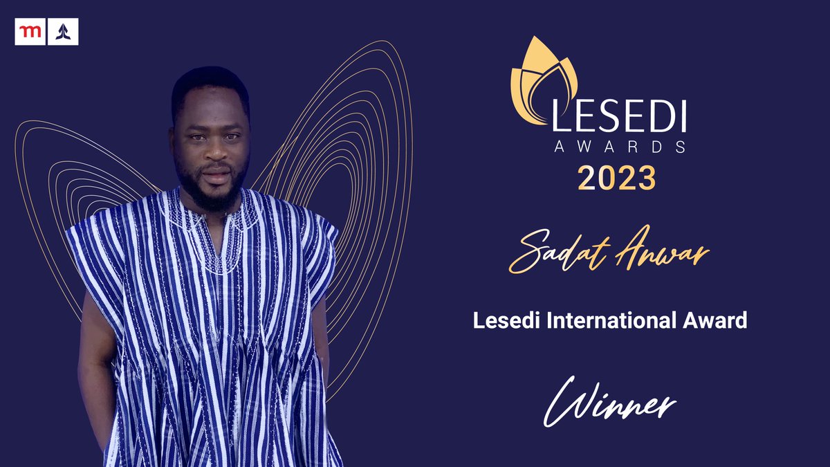 WINNER: Sadat Anwar’s global impact does not go unnoticed. We proudly recognise Sadat as the winner of the Lesedi International Award. Sadat’s contributions resonate on an international scale, reflecting our commitment to making a difference. #LesediAwards2023