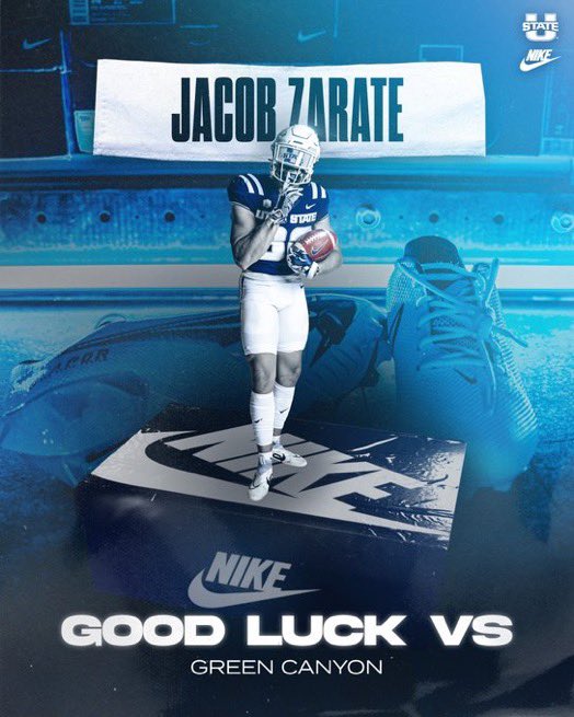 Jacob Zarate (@jacobzarate56) on Twitter photo Wanna give a huge thanks to <a href="/JakeSpenceUSU/">Jake Spence</a> and <a href="/USUFootball/">USU Football</a>
For showing me love throughout this season. Appreciate all the coaches that have supported me! #aggienation Wanna give a huge thanks to <a href="/JakeSpenceUSU/">Jake Spence</a> and <a href="/USUFootball/">USU Football</a>
For showing me love throughout this season. Appreciate all the coaches that have supported me! #aggienation