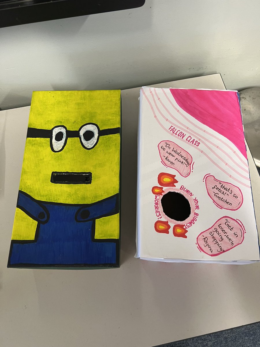 We gave our school counsellors the opportunity to design a worry box as part of Anti-Bullying Week and here they are! Job well done 👏🏻👏🏻