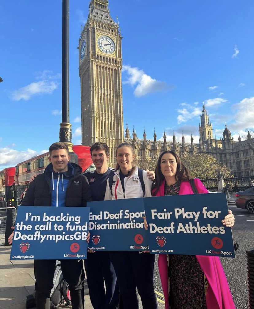 Yesterday our member @NYDeafSwimmer joined @deafsport in Parliament as they launched their #FairPlayForDeafAthletes campaign.  You can read Nathan’s statement as he shares his experiences as a deaf swimmer. @deafsport
