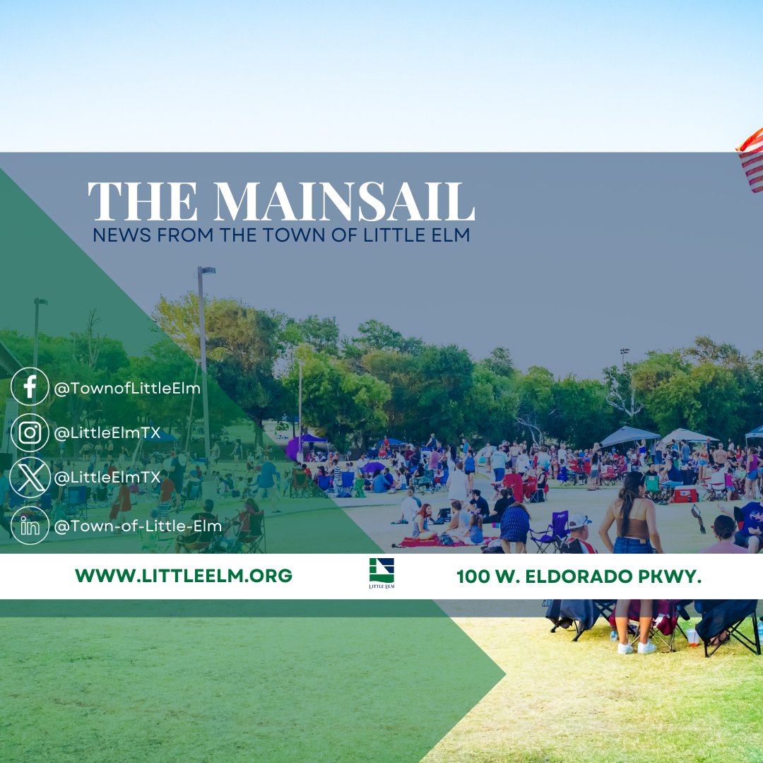 The Mainsail is here! Get your Little Elm news at conta.cc/3FY8jXJ.
Christmas Parade and other events, Thanksgiving Trash schedule, and more.