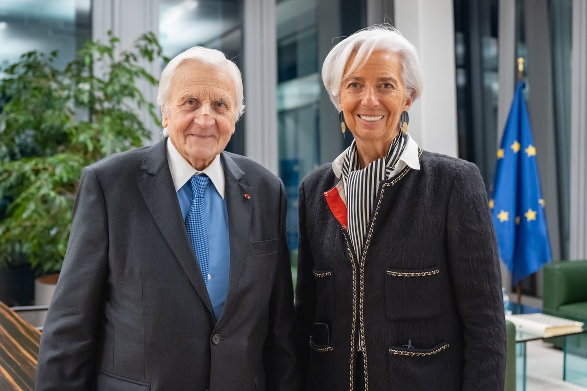 I was delighted to catch up with with former @ecb President Jean-Claude Trichet in Frankfurt. Merci de votre visite!
