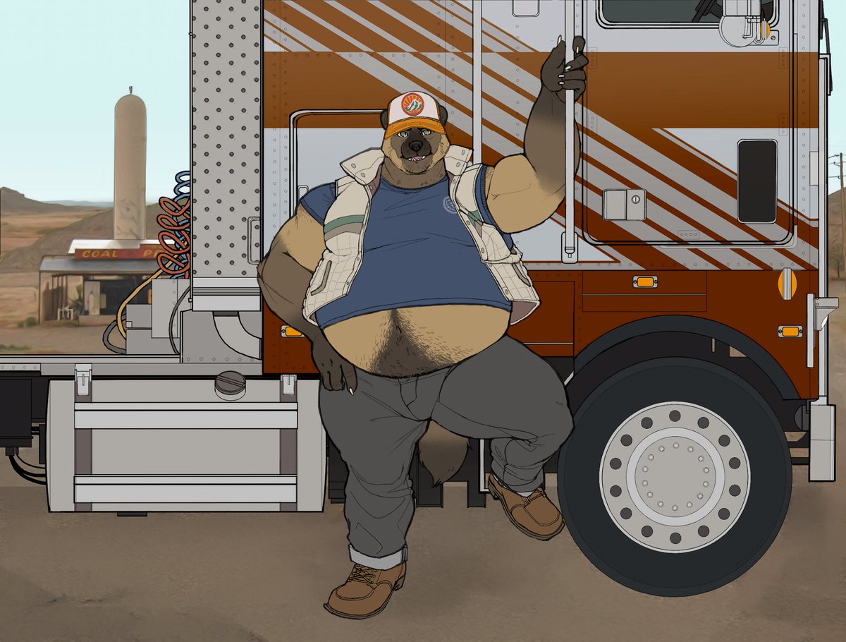 Big boyo Ramsey for @Glimmerstomp Trying to research, draft out, & design for the cabover truck was hell but worth it! ;w;💖