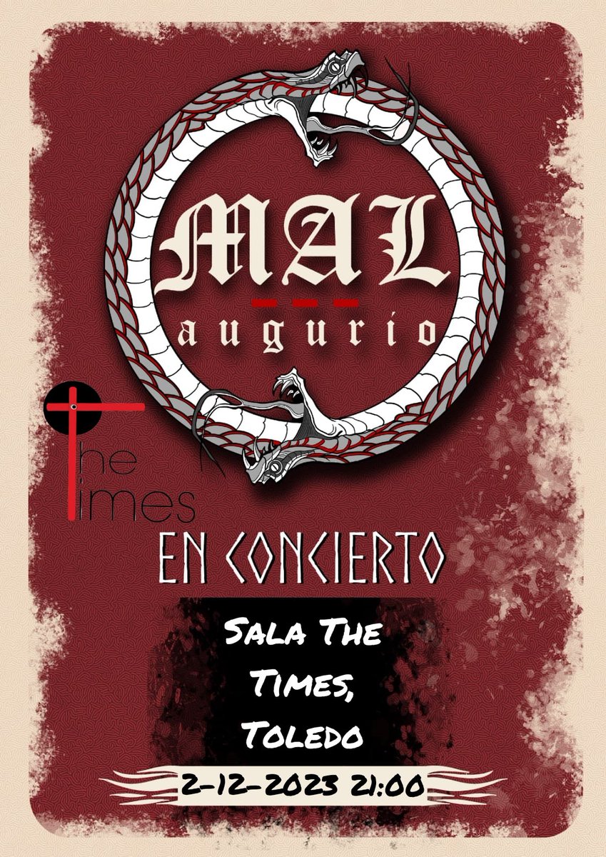 malaugurio_3's tweet photo. ¡¡El sábado 2 de diciembre estaremos tocando en la sala The Times!!
Entrada gratis y alguna sorpresa, imposible faltar. https://t.co/18Er9MpTcT