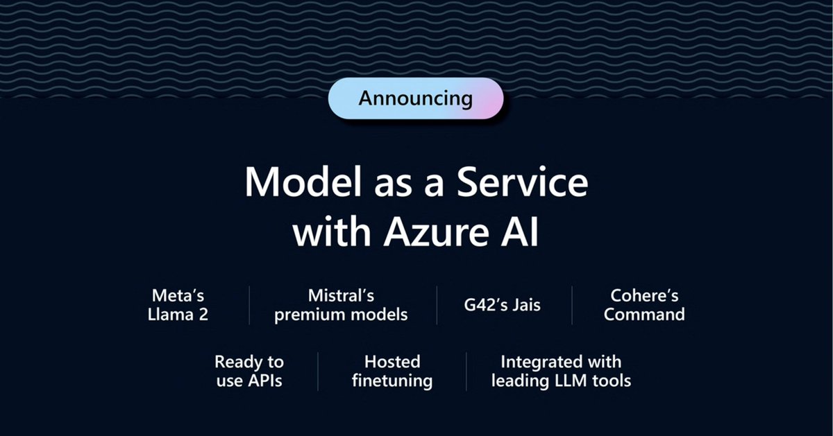 Cohere is bringing our enterprise AI suite to @Azure as a managed service! Very excited to bring @cohere's models to Azure's customers. Thanks to @scottgu and everyone at Azure!