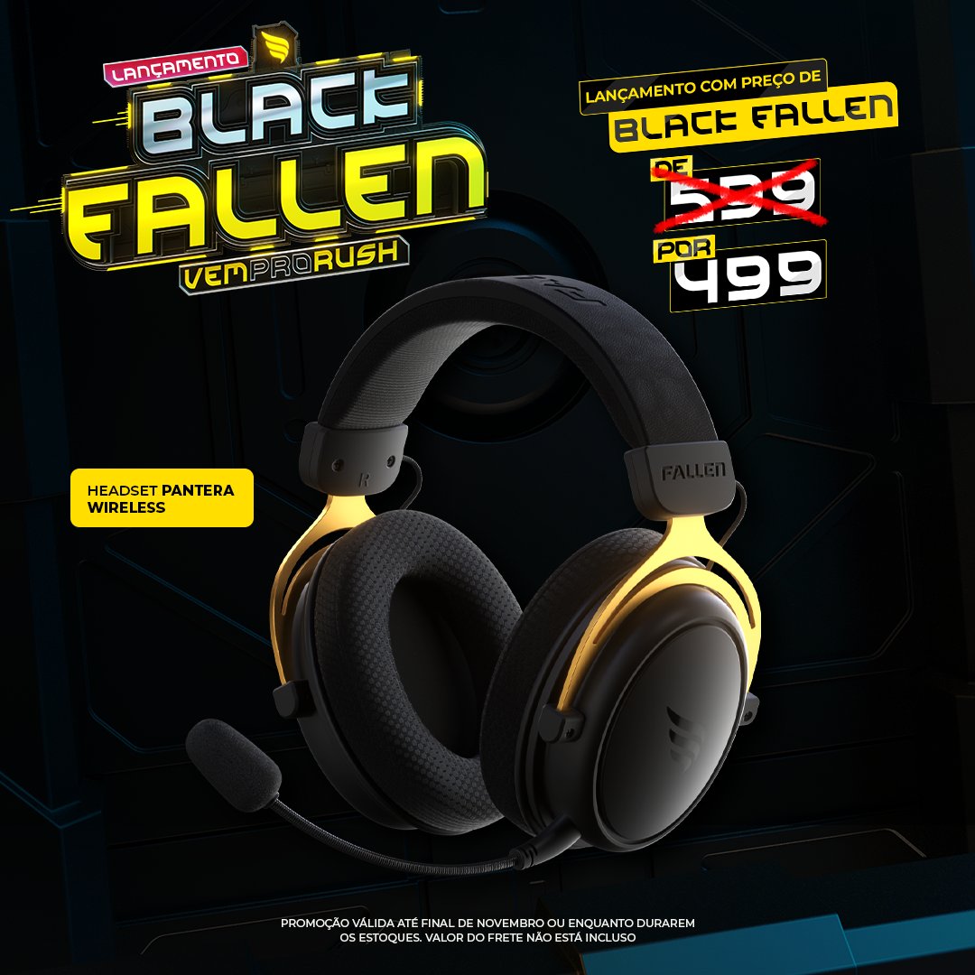 O tão aguardado Headset Pantera Wireless finalmente chegou à Fallen Store! 🎧🐾

E neste primeiro momento, você ainda tem a oportunidade de garantir o seu pelo preço especial da #BlackFallen de R$ 499,00.

👉 Clique no link e aproveite essa promoção!
🔗bitly.ws/32vRk