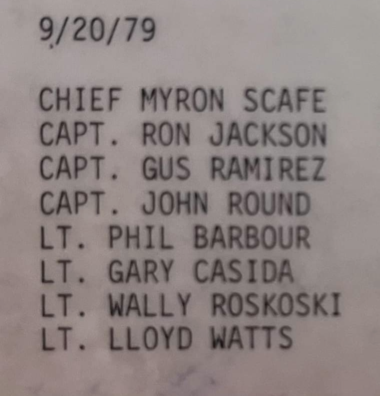 OverlandPark_PD's tweet image. Our #TrowbackThursday photos includes some legendary supervisors rank and names.  Let the stories begin. #1979