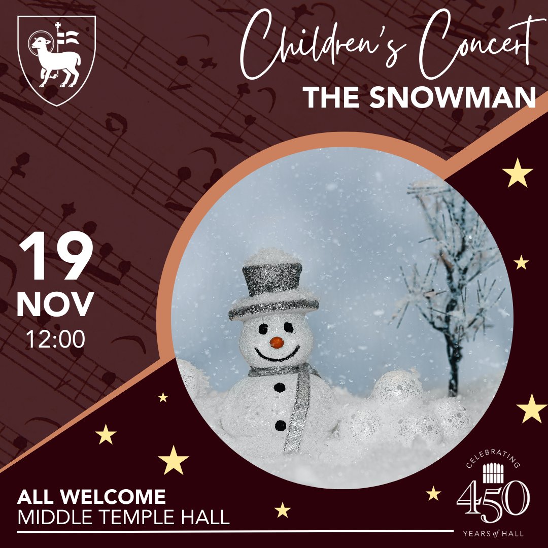 middletemple's tweet photo. Come to Middle Temple Hall and enjoy an indoor picnic (bring your own!) followed by Howard Blake's The Snowman, with the Piatti Quartet narrated by Sir Richard Stilgoe. Children of all ages are welcome. Find out more and book your place: https://t.co/z5xhTByTme https://t.co/5g6kAXrBOD
