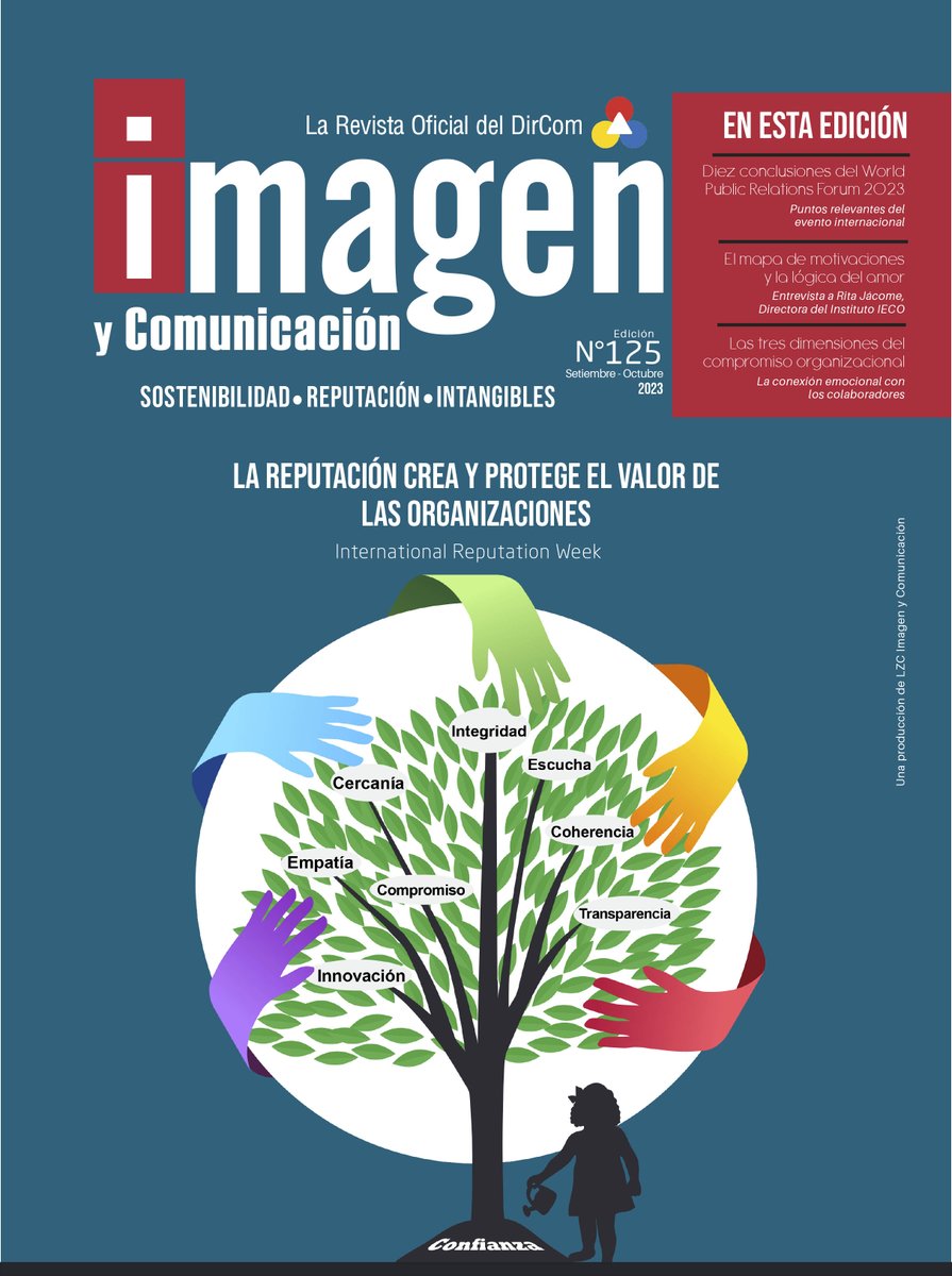 revista_IyC's tweet photo. 🎯Compartimos la edición N°125. En nuestra portada destaca el informe sobre #InternationalReputationWeek @unav @CE4reputation, entrevista a Rita Jácome de @IecoInstitute, una nota sobre World Public Relations Forum de @JM_VelascoG @Global_Alliance y más https://t.co/ftr6Jk71va https://t.co/Dh537PXERE