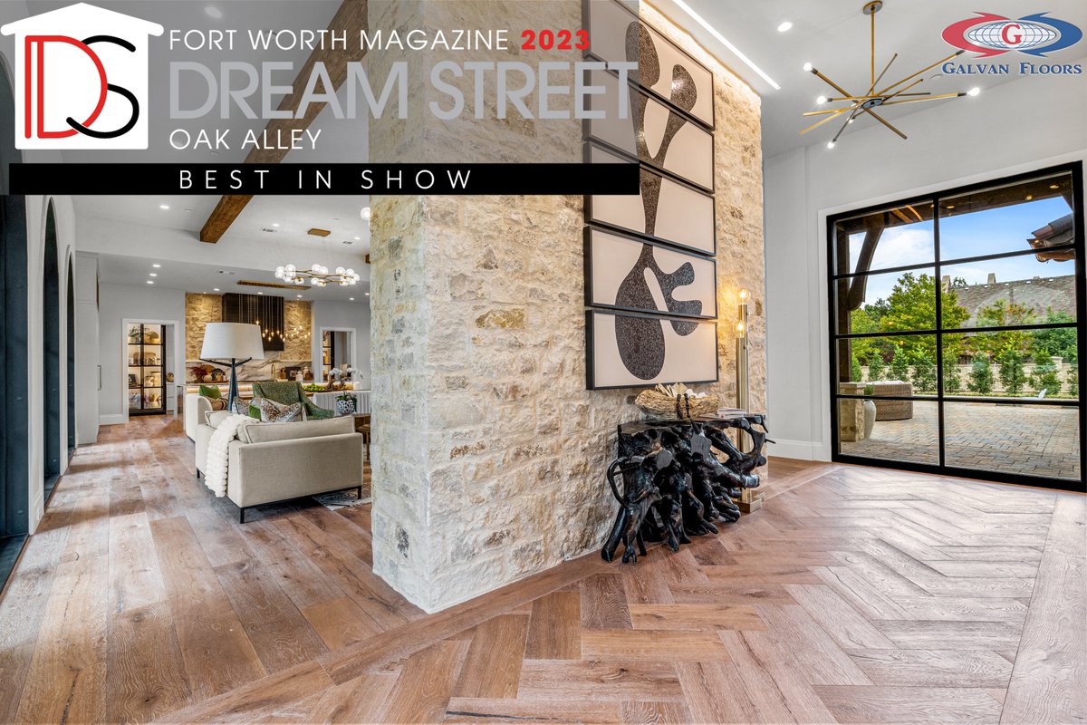 GalvanFloors's tweet photo. We are so happy to announce that our home in this year's Dream Street at Oak Alley, The Tuscan, has won Best In Show! 

Along with Best Floor Plan and Best Outdoor Entertaining Area!

Thank you to our hardworking crews who made the floors so lovely to walk on! 

 @FWTXmag https://t.co/uCXBTJ05VS