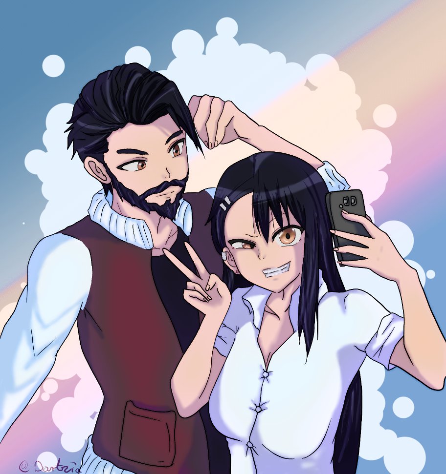 New Comission >
Just finished this one, showing the persona of the one who ask me to do this and Nagatoro~

#animegirl #animeboy #comissionsopen #digitalart #Fanarts