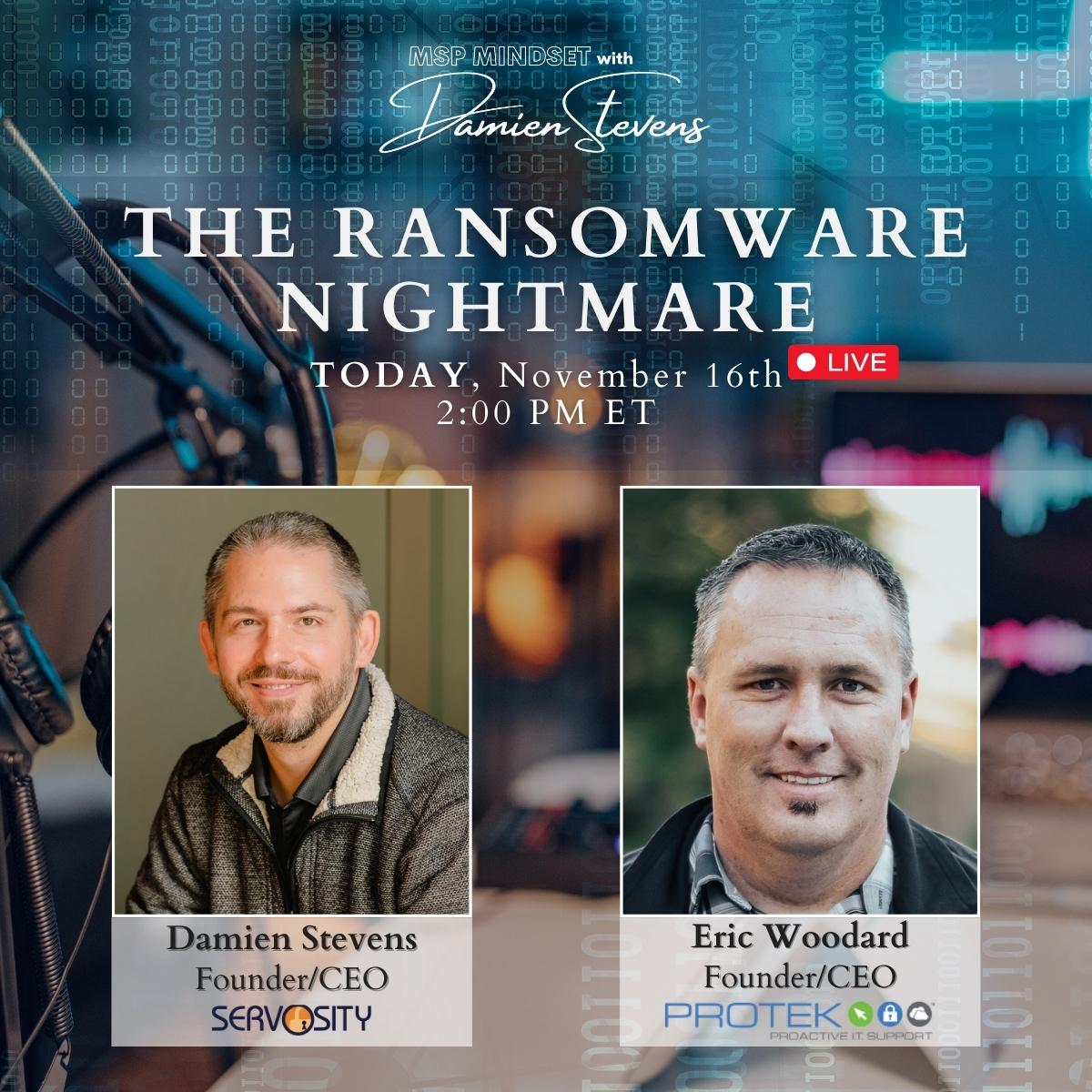 Servosity's tweet photo. LIVE TODAY: The Ransomware Nightmare! Don't miss out on expert strategies!

Snatch your FREE copy of Eric's playbook on Mastering RMM Compromises and Overcoming Backup Vendor Failures here: https://t.co/0JDJLNaRSX

 #TheRansomwareNightmare #Cybersecurity #RansomwareSurvival 🚀🛡️ https://t.co/aPJt3a4WBW