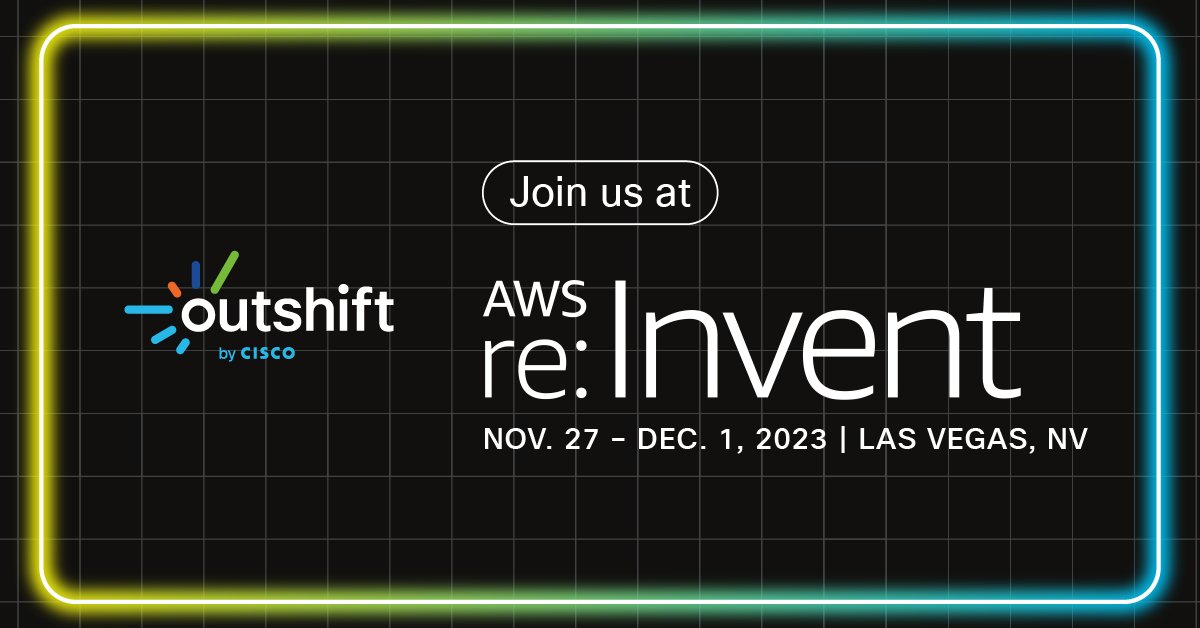 #OutshiftbyCisco will be at #AWS #reInvent later this month! Read about presence in our latest blog and join us in Las Vegas at booth 1276 and learn more about #Panoptica - Innovation in Cloud Application Security – full speed ahead. cs.co/6014uxJa2