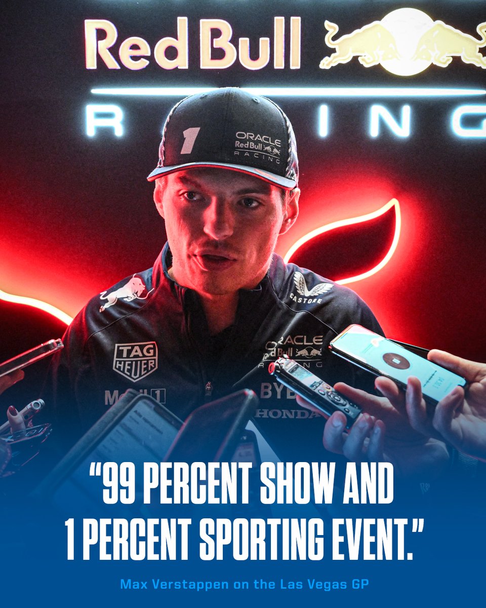 ESPNF1's tweet photo. Max's assessment of the Las Vegas Grand Prix 🍿 https://t.co/yehj0nyBtA