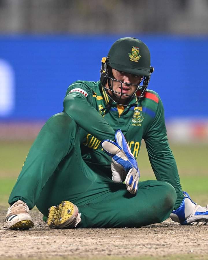 RohitRaj990's tweet photo. Thank you de kock for entertaining is throughout the tournament. You will go down as one the legend of South Africa .keep the head high .
Best wishes for ur new journey !
#SAvAUS 
#Qdk 
#semifinal2 
#CWC23semifinal https://t.co/pzpxhCebfg