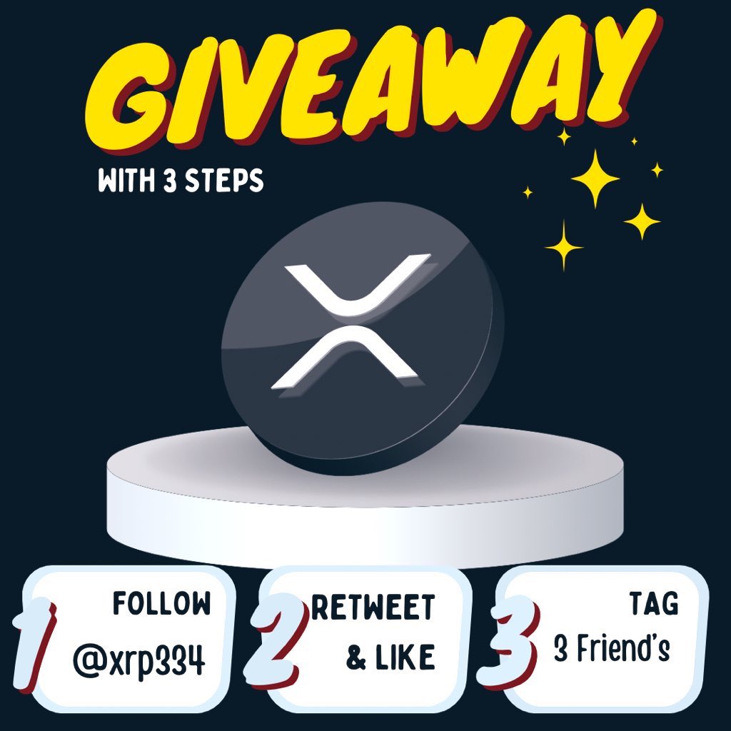 JesusWeg44's tweet photo. xrpnews.crypto #GiveawayAlert 💥

Price: 80 #XRP 💥

Here is what you got to do:

✔️Follow: @xrp334
✔️Retweet + Like This Post
✔️Tag 3 friends 🫶

72h 💥 https://t.co/g2ZQzjsuSm